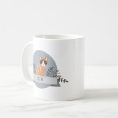 Niedlicher Cartoon Katzenbezeichnung Katze Katze A Kaffeetasse (Vorderseite Links)