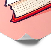 Niedlicher Cartoon Katzenbrille tragen Poster (Ecke)