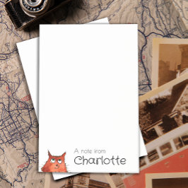 Niedlicher Cartoon Katzenname Post-it Klebezettel