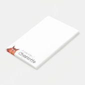 Niedlicher Cartoon Katzenname Post-it Klebezettel (angewinkelt)