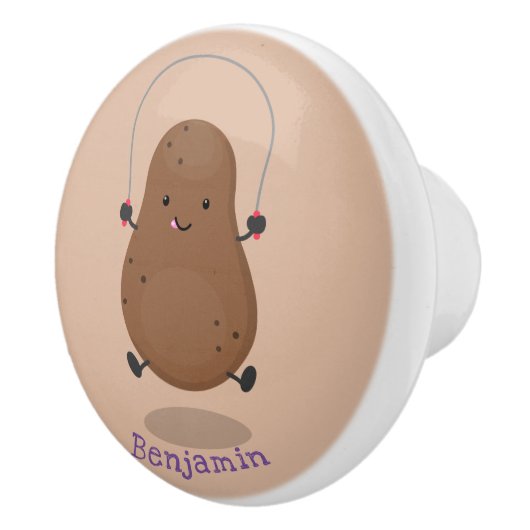 Niedlicher Cartoon Keramikknauf (Rechts)