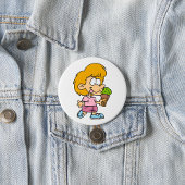 Niedlicher Cartoon Kid Eis Creme Cone Button