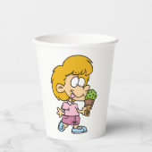 Niedlicher Cartoon Kid Eis Creme Cone Pappbecher (Vorderseite)