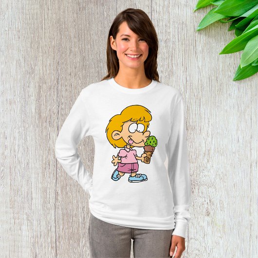 Niedlicher Cartoon Kid Eis Creme Cone T-Shirt