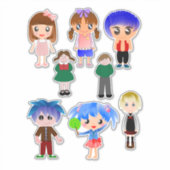Niedlicher Cartoon Kinder Clipart Aufkleber (Vorderseite)