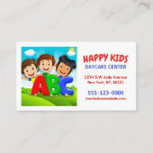 Niedlicher Cartoon Kinder Kinderbetreuung Kinderbe Visitenkarte (Vorderseite)