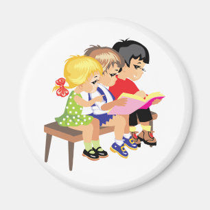 Niedlicher Cartoon Kinder Vorschulbildung Bildung Magnet