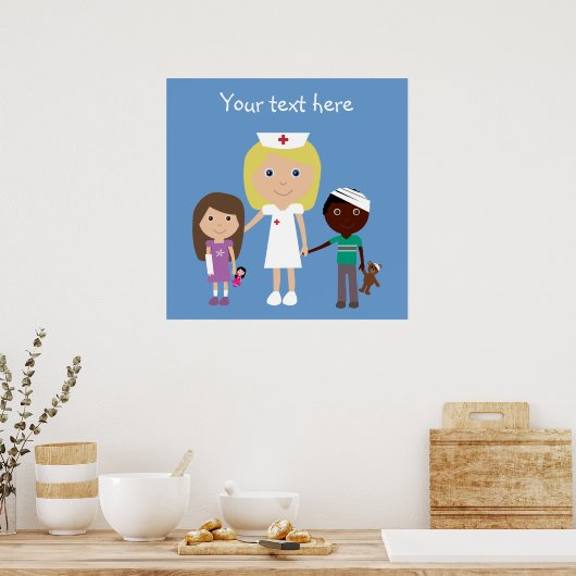 Niedlicher Cartoon Kindergarten Poster (Küche)