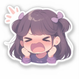 Niedlicher Cartoon Kiss-Cut-Sticker für die Person Aufkleber