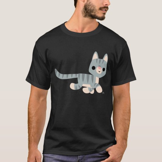 Niedlicher Cartoon Kitty T - Shirt (Vorderseite)