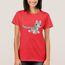 Niedlicher Cartoon Kitty Women T - Shirt