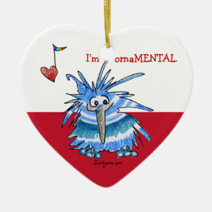 Niedlicher Cartoon KIwi Herzdekoration Keramik Ornament