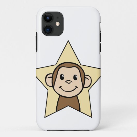 Niedlicher Cartoon-Klipp-Kunst-Affe mit Case-Mate iPhone Hülle (Rückseite)