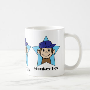 Niedlicher Cartoon-Klipp-Kunst-glücklicher Affe Kaffeetasse