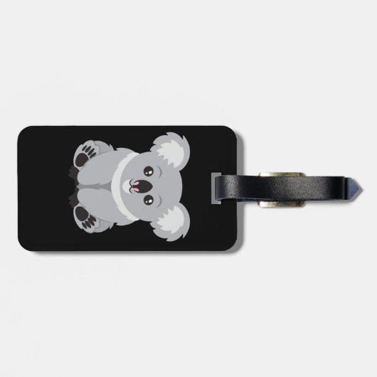 Niedlicher Cartoon Koala Bear Gepäckanhänger (Rückseite horizontal)