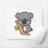 Niedlicher Cartoon-Koala betreffen Eukalyptus-Baum Mousepad (Mit Mouse)