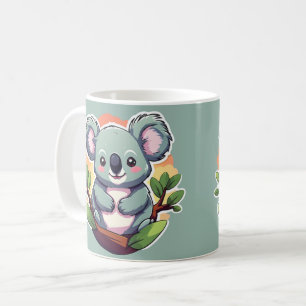 Niedlicher Cartoon Koala Kaffeetasse
