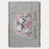 Niedlicher Cartoon Koala Liebhaber Herzlich Willko Decke (Vorderseite Vertikal)