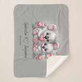 Niedlicher Cartoon Koala Liebhaber Herzlich Willko Sherpadecke (Vorderseite)