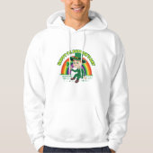 Niedlicher Cartoon-Kobold mit Kleeblatt und Regenb Hoodie (Vorderseite)
