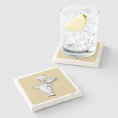 Niedlicher Cartoon Koch Stone Untersetzer (Seitenansicht)