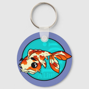 NIEDLICHER CARTOON KOI FISH ROUND KEKETTE SCHLÜSSELANHÄNGER