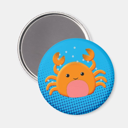 Niedlicher Cartoon Krabben Magnet (Vorderseite/Rückseite)