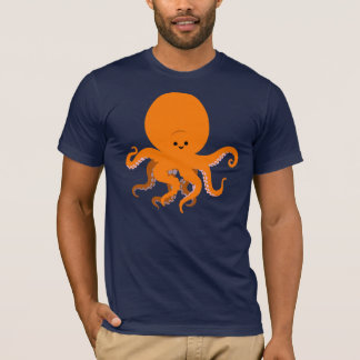 Niedlicher Cartoon-Kraken-T - Shirt