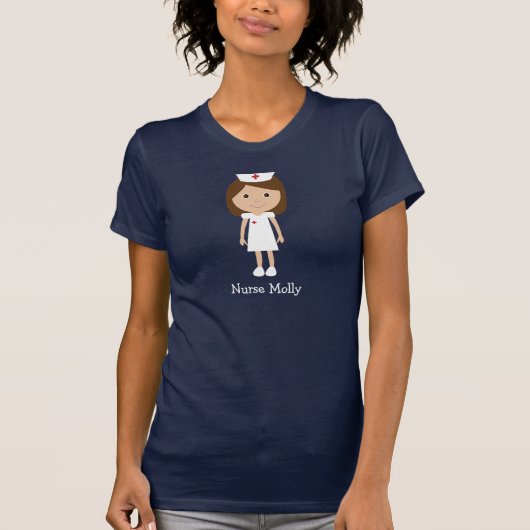 Niedlicher Cartoon-Krankenschwester-Charakter T-Shirt (Vorderseite)