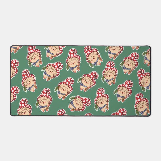 Niedlicher Cartoon Kräutermagie Pilz Schreibtischunterlage (Vorderseite)