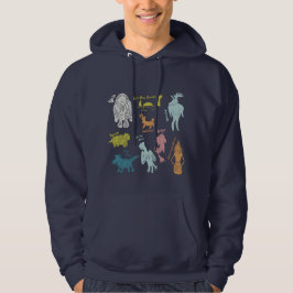 Niedlicher Cartoon-Kryptids-Guide Graphic Hoodie