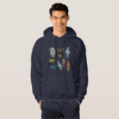 Niedlicher Cartoon-Kryptids-Guide Graphic Hoodie (Vorne ganz)
