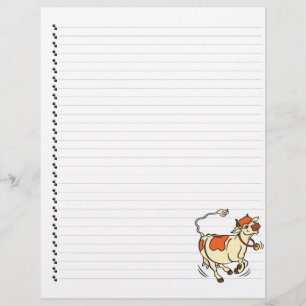 Niedlicher Cartoon Kuh Linken Pet Letterhead