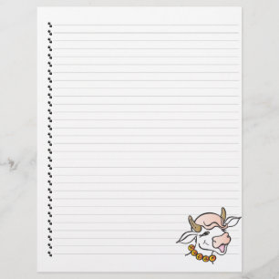 Niedlicher Cartoon Kuh Linken Pet Letterhead