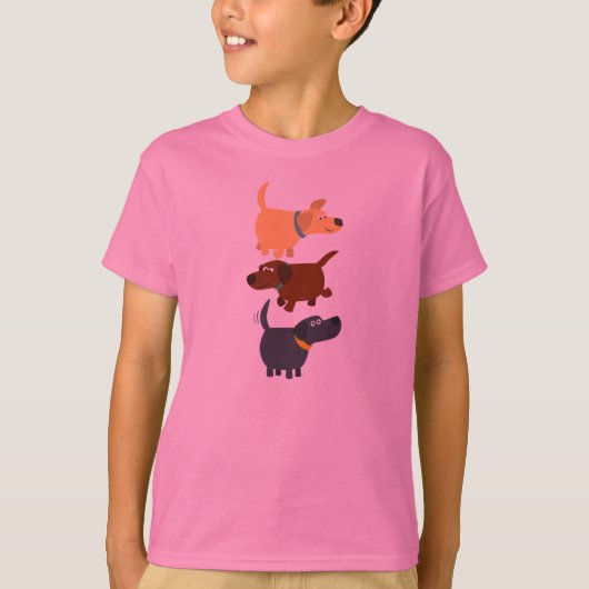 Niedlicher Cartoon Labradors in 3 Aromen Kids T - T-Shirt (Vorderseite)