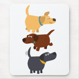 Niedlicher Cartoon Labradors in 3 Aromen Mousepad