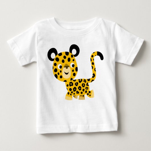 Niedlicher Cartoon Lächeln Leopard Baby T - Shirt (Vorderseite)