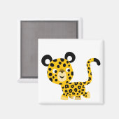 Niedlicher Cartoon Lächeln Leopard Magnet (Vorderseite/Rückseite)