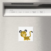 Niedlicher Cartoon Lächeln Leopard Magnet (In Situ (Geschirrspüler))