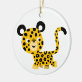 Niedlicher Cartoon Lächelnd Leopard Ornament (Links)
