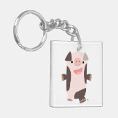 Niedlicher Cartoon Lächelnd Pig Acrylsäure Schlüss Schlüsselanhänger (Vorderseite links)