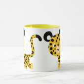 Niedlicher Cartoon Lächelnde Leopard-Tasse Tasse (Zentrum)