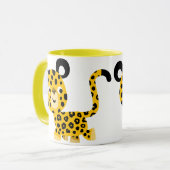 Niedlicher Cartoon Lächelnde Leopard-Tasse Tasse (Vorderseite Links)