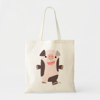 Niedlicher Cartoon Lächelnde Schweinebag Tragetasche
