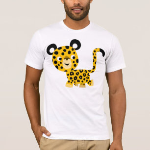 Niedlicher Cartoon-lächelnder Leopard-T - Shirt