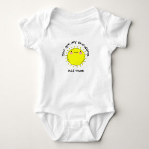 Niedlicher Cartoon-Lächelnder Sonnenschein Du Bist Baby Strampler