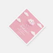 Niedlicher Cartoon lächelt Wolke neun Babydusche Serviette (Ecke)