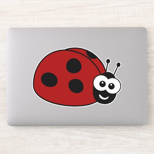 Niedlicher Cartoon Ladybug Aufkleber (Computer)