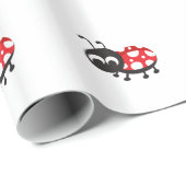 Niedlicher Cartoon Ladybug Geschenkpapier (Rolleneckpunkt)