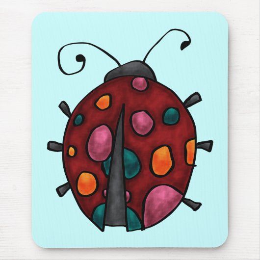 Niedlicher Cartoon Ladybug Mousepad (Vorne)